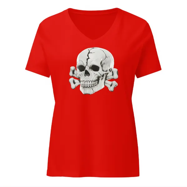Flood Totenkopf - Ladies • T-shirt • V-neck • Basic - Image 3