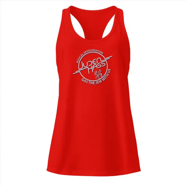 Gas The Jew With Us - Ladies • Razorback Tank • Premium - Image 3