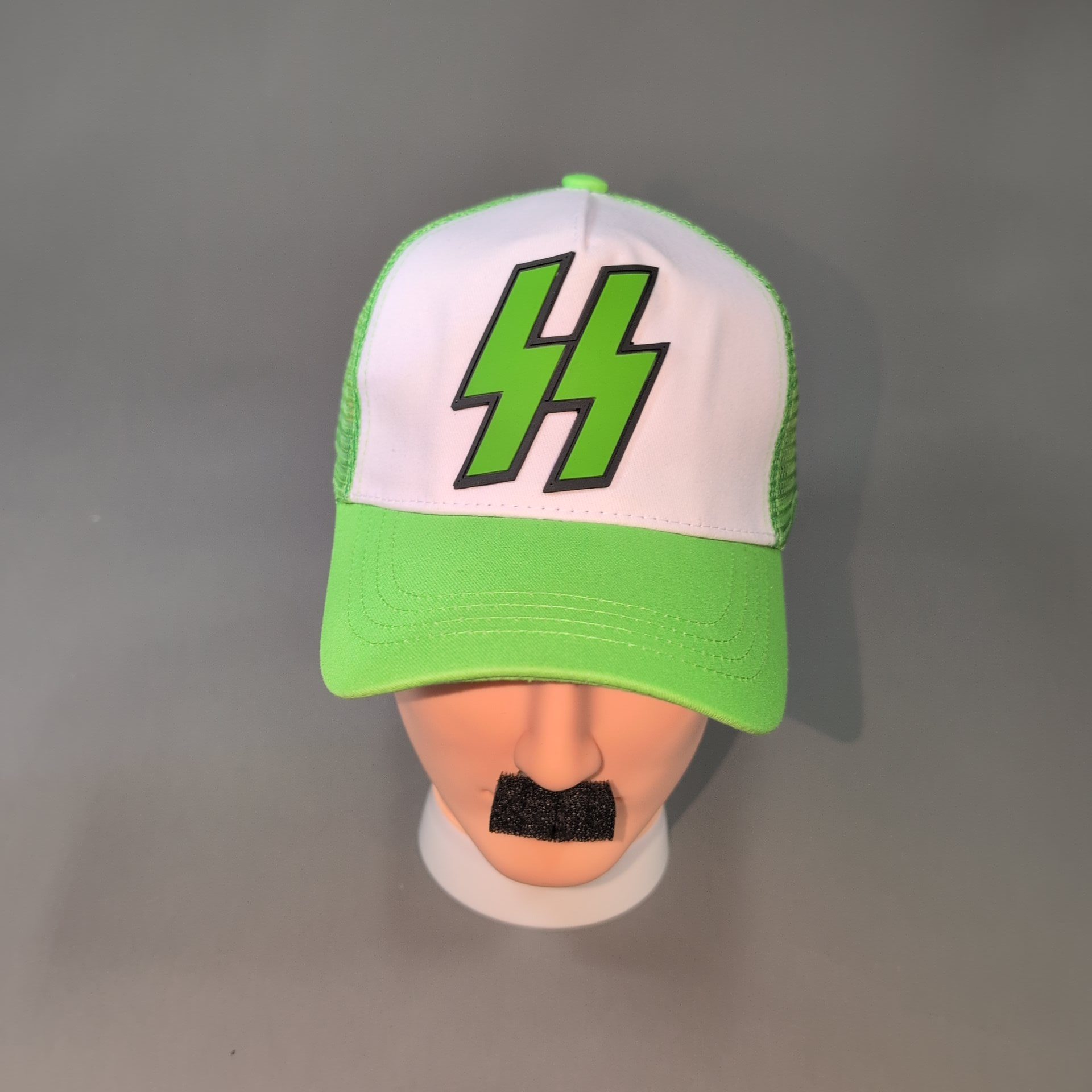 Green SS • PVC Patch • White / Green Curved Bill