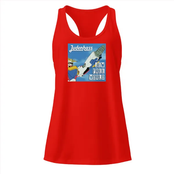 Jew Free World - Ladies • Razorback Tank • Premium - Image 3
