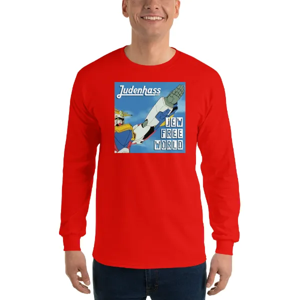 Jew Free World - Mens • T-shirt • Long Sleeve • Basic - Image 3