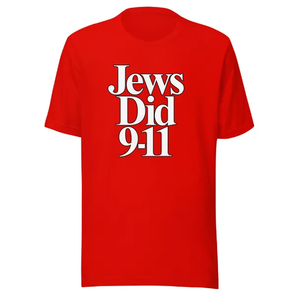 Jews Did 911 - Mens • T-shirt • Crew • Premium - Image 3