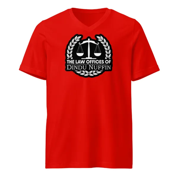 Law Offices of Dindu Nuffin - Mens • T-shirt • V-neck • Premium - Image 3