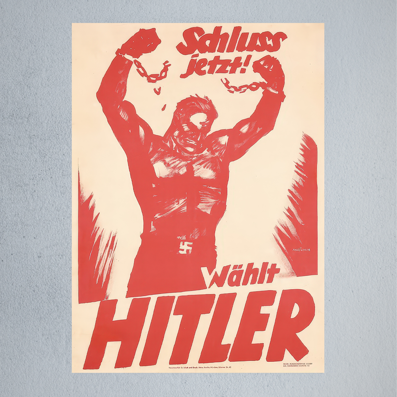 Now it's enough! Vote Hitler! • Poster