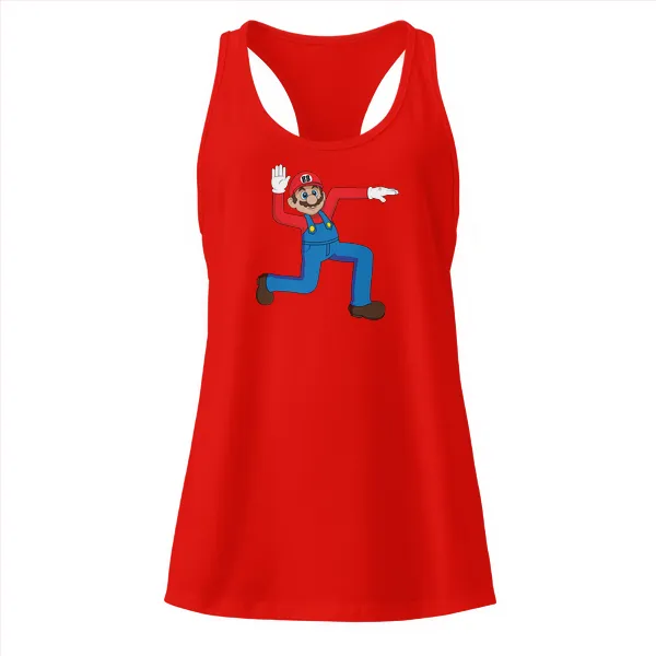 Super Swasi Mario - Ladies • Razorback Tank • Premium - Image 3