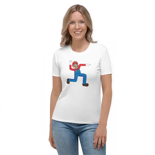 Super Swasi Mario - Ladies • T-shirt • Crew • Premium - Image 2