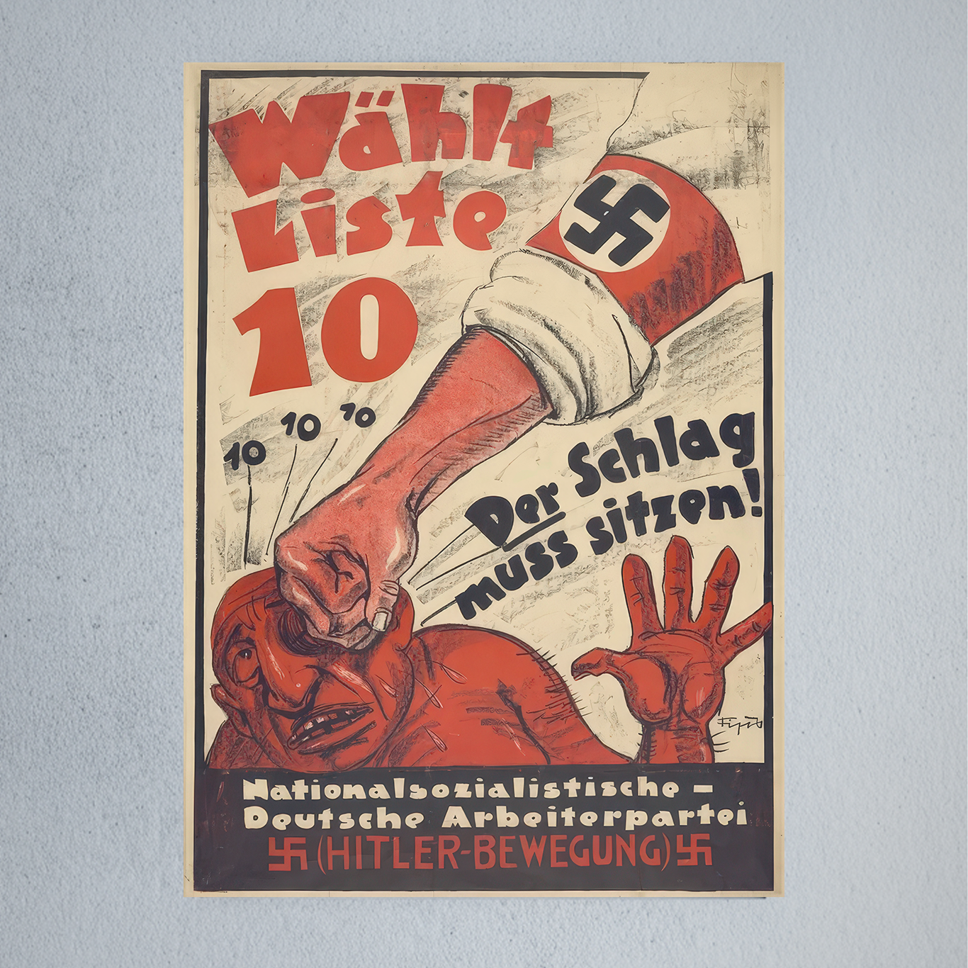 This Blow Must Hit Home! National Socialist German Workers' Party • Poster