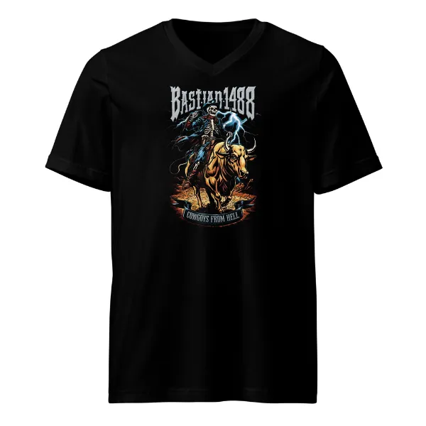 Bastian 1488 Cowgoy From Hell - Mens • T-shirt • V-neck • Basic