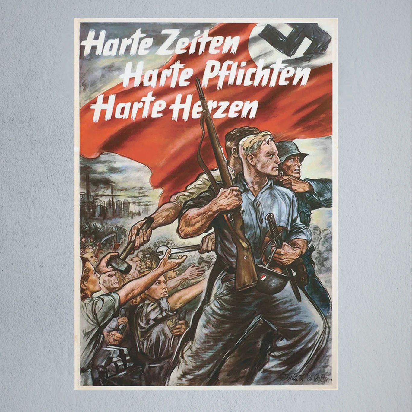 Hard times, hard duties, hard hearts • Poster