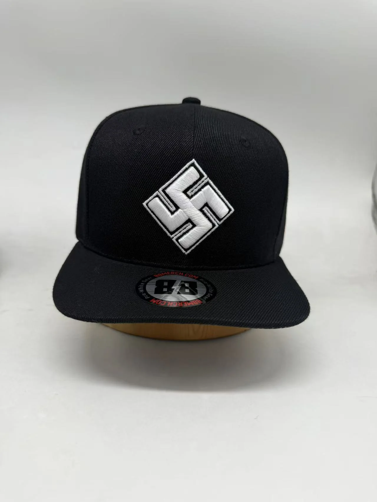 Swastika • White Stitching • Black Hat
