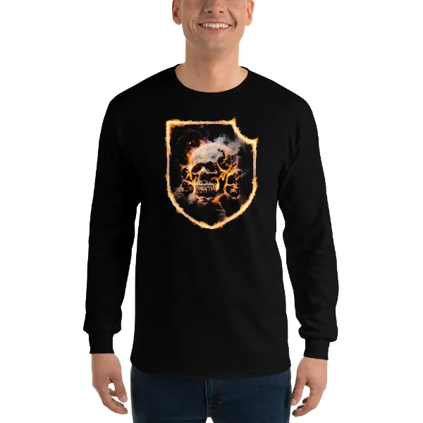 Blazing Panzer Totenkopf - Mens • T-shirt • Long Sleeve • Basic