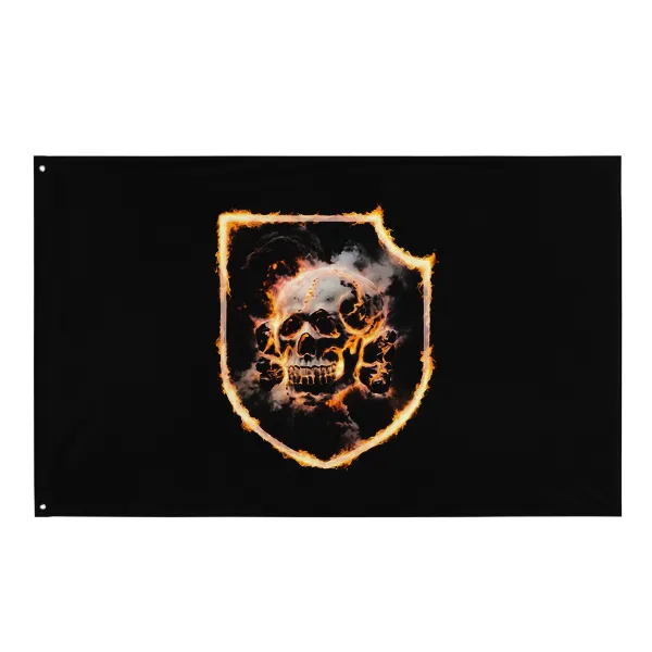 Blazing Panzer Totenkopf - Flag • Small