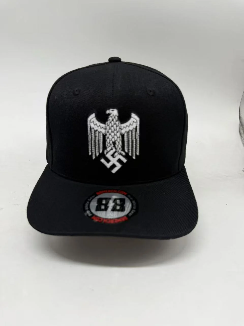 German Imperial Eagle • Stitching White • Black Hat