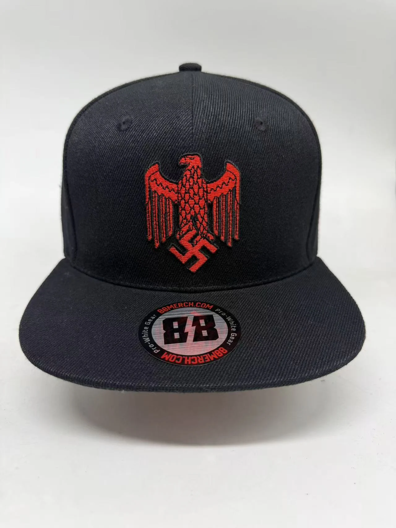 German Imperial Eagle • Stitching Red • Black Hat