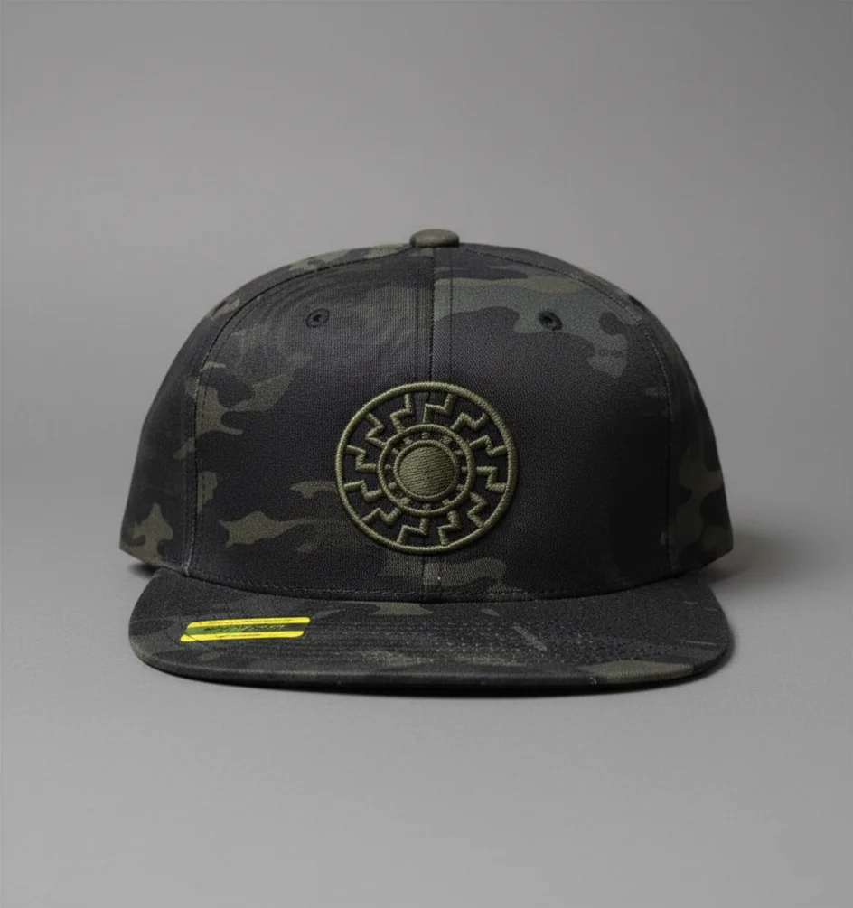 Sonnenrad • Dark Stitching • Black Camo Hat