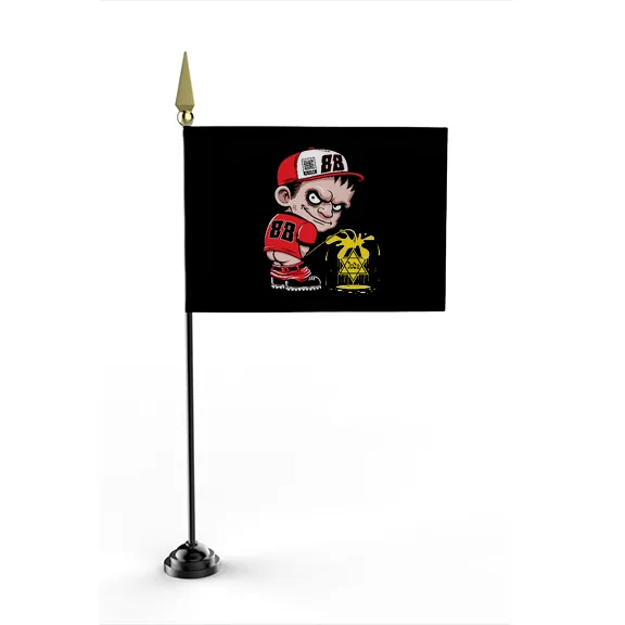88 Kid Pissing on Jews - Flag • Mini