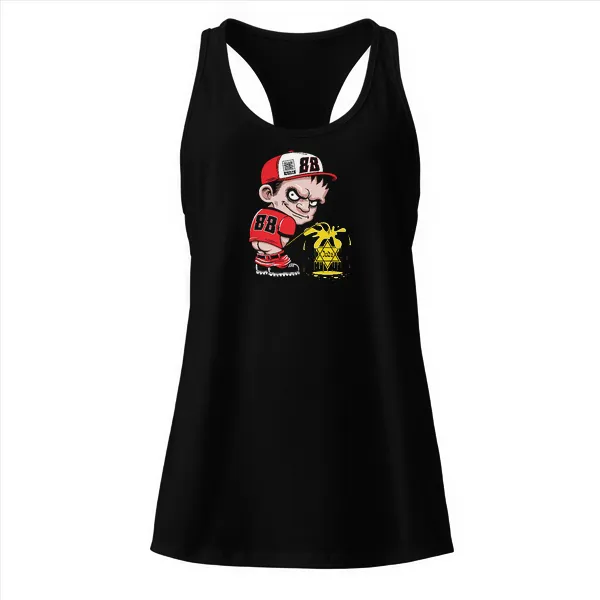 88 Kid Pissing on Jews - Ladies • Razorback Tank • Premium