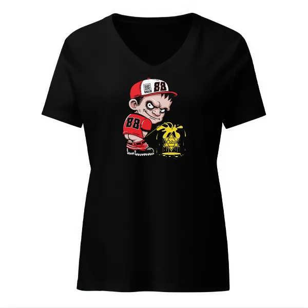 88 Kid Pissing on Jews - Ladies • T-shirt • V-neck • Basic
