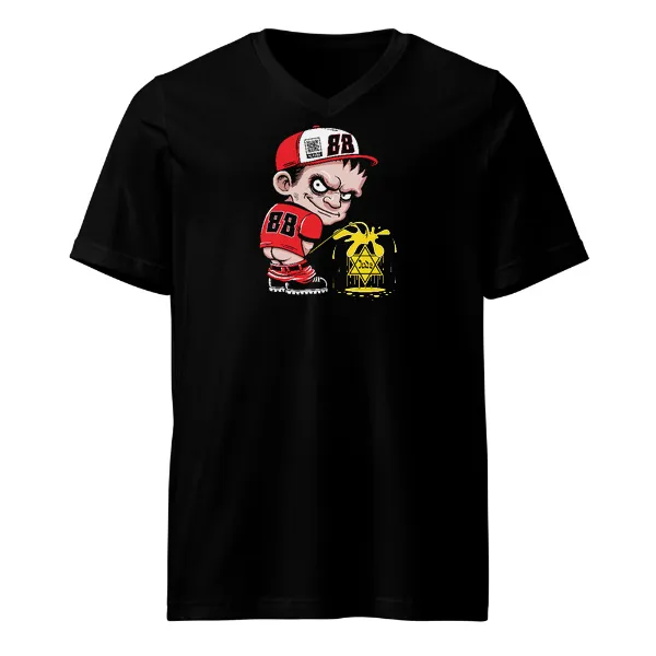 88 Kid Pissing on Jews - Mens • T-shirt • V-neck • Premium