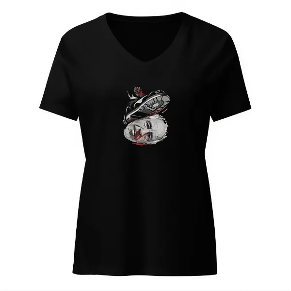 Curbstomp Epstein Pedos - Ladies • T-shirt • V-neck • Premium