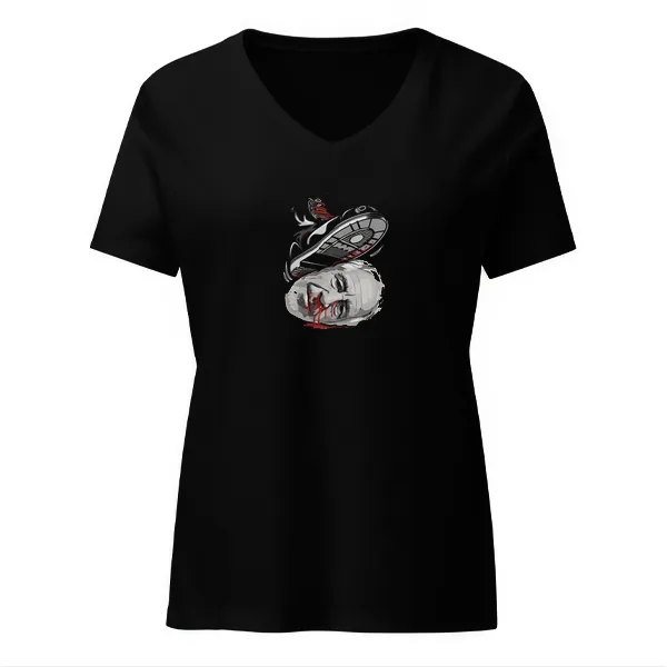 Curbstomp Epstein Pedos - Ladies • T-shirt • V-neck • Basic