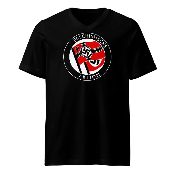 Fascist Action - Mens • T-shirt • V-neck • Basic