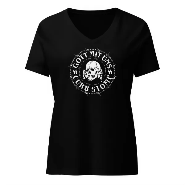 Gott Mit Unz Curb Stomp - Ladies • T-shirt • V-neck • Premium