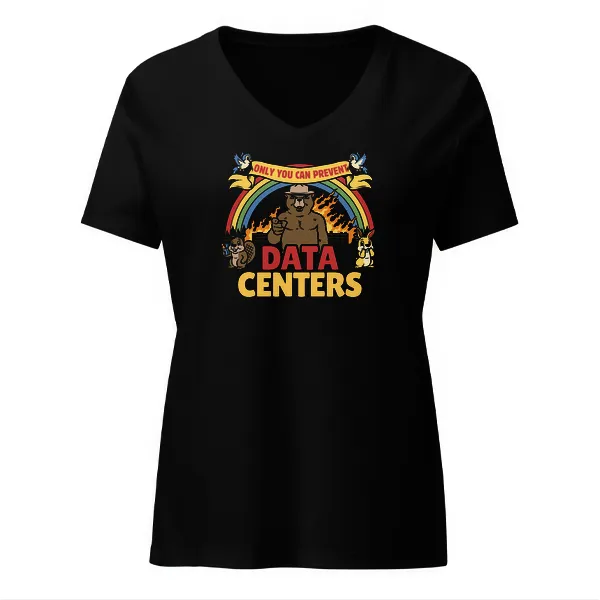 Only You Can Prevent Data Centers - Ladies • T-shirt • V-neck • Basic