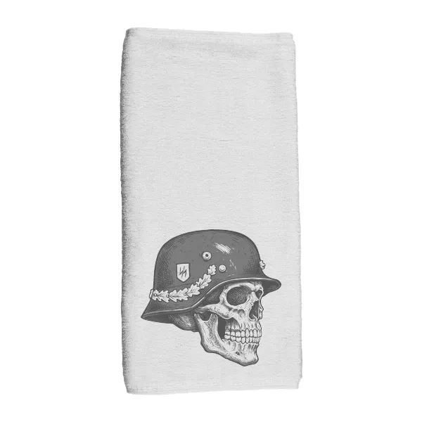 SS Skull Helmet - Hand Towel
