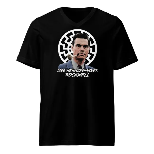 Seig Heil Commander Rockwell - Mens • T-shirt • V-neck • Basic