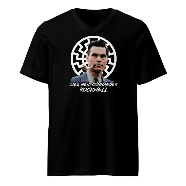 Seig Heil Commander Rockwell - Mens • T-shirt • V-neck • Premium