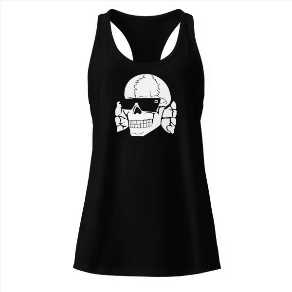 Skull Shades Logo - Ladies • Razorback Tank • Premium
