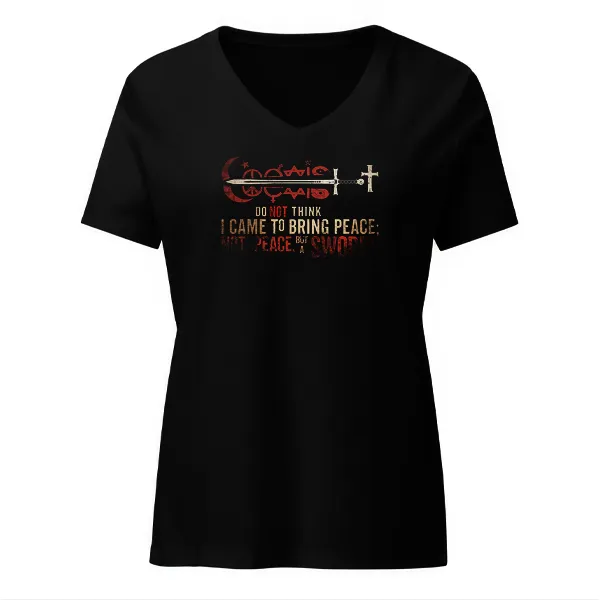 Sword of Christ - Ladies • T-shirt • V-neck • Basic
