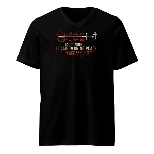 Sword of Christ - Mens • T-shirt • V-neck • Premium