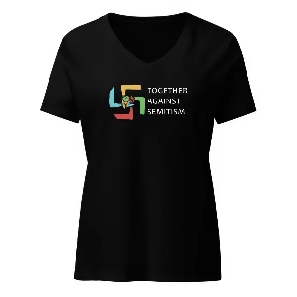 Together Against Semitism - Ladies • T-shirt • V-neck • Basic
