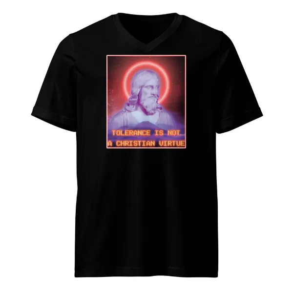 Tolerance is NOT a Christian Virtue - Mens • T-shirt • V-neck • Basic