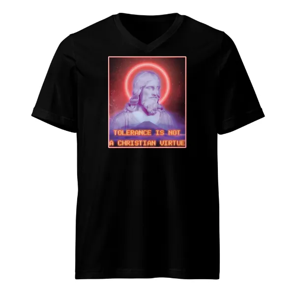 Tolerance is NOT a Christian Virtue - Mens • T-shirt • V-neck • Premium