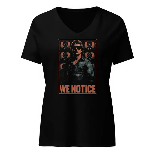 We Notice - Ladies • T-shirt • V-neck • Basic