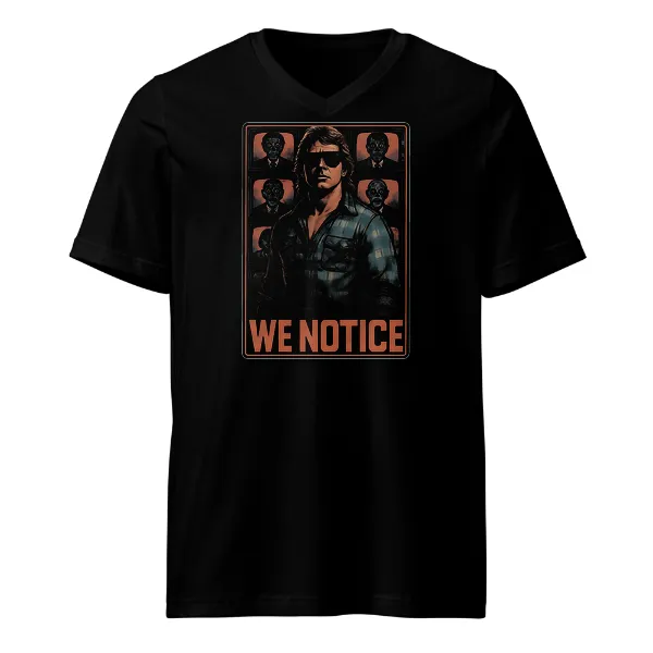 We Notice - Mens • T-shirt • V-neck • Basic