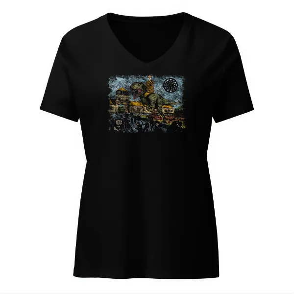 Buchen Waldo - Hitler Dino - Ladies • T-shirt • V-neck • Premium