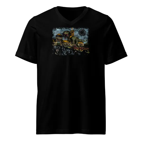 Buchen Waldo - Hitler Dino - Mens • T-shirt • V-neck • Premium