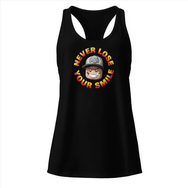 Never Lose Your Smile - Lego Waldo - Ladies • Razorback Tank • Premium