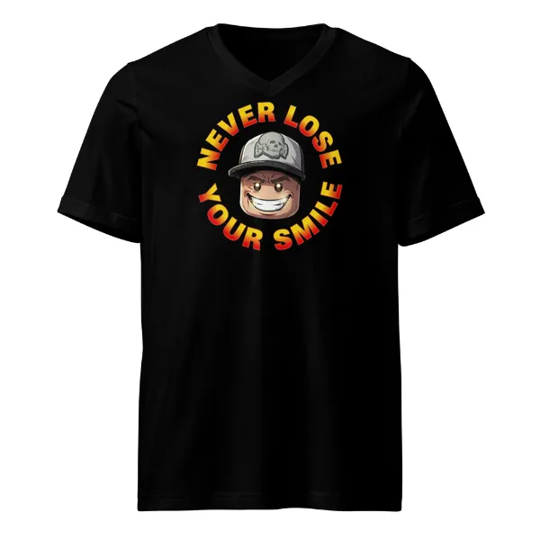 Never Lose Your Smile - Lego Waldo - Mens • T-shirt • V-neck • Basic