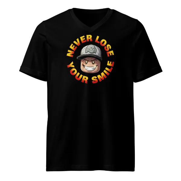 Never Lose Your Smile - Lego Waldo - Mens • T-shirt • V-neck • Premium