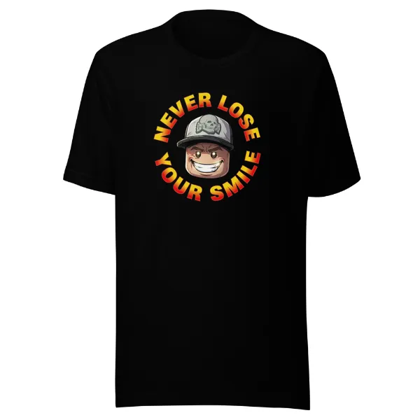 Never Lose Your Smile - Lego Waldo - Mens • T-shirt • Crew • Premium