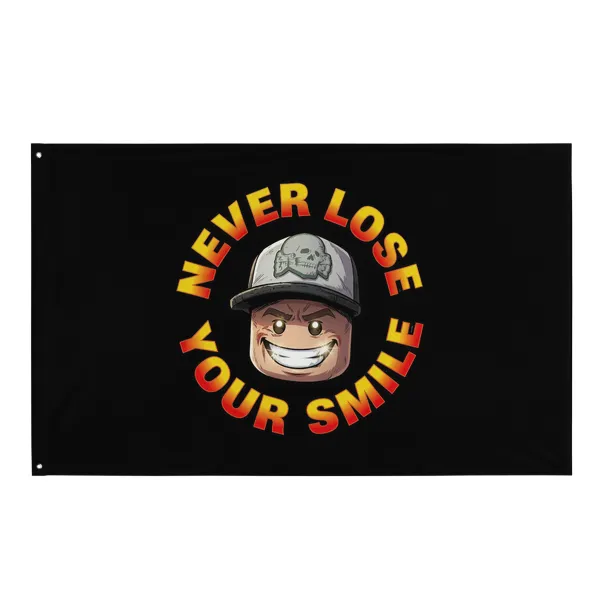 Never Lose Your Smile - Lego Waldo - Flag • Small